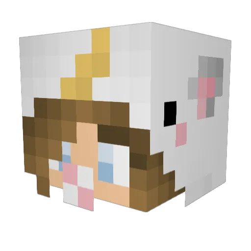unicorngirl27 Minecraft avatar head, 3D render