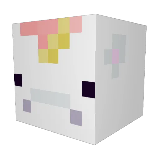 unicorngirl888 Minecraft avatar head, 3D render