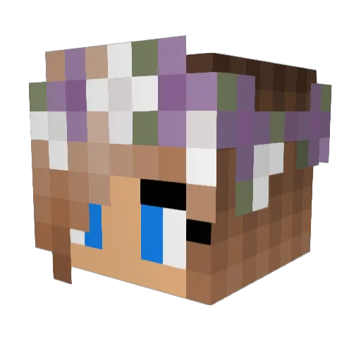 unicorngirl_12 Minecraft avatar head, 3D render