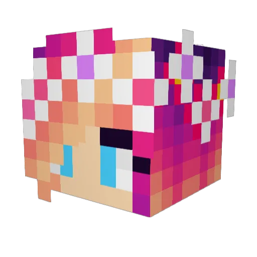 unicorngurl913 Minecraft avatar head, 3D render