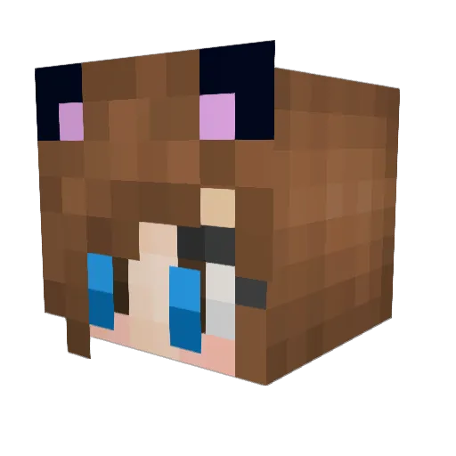 unicornkitty Minecraft avatar head, 3D render