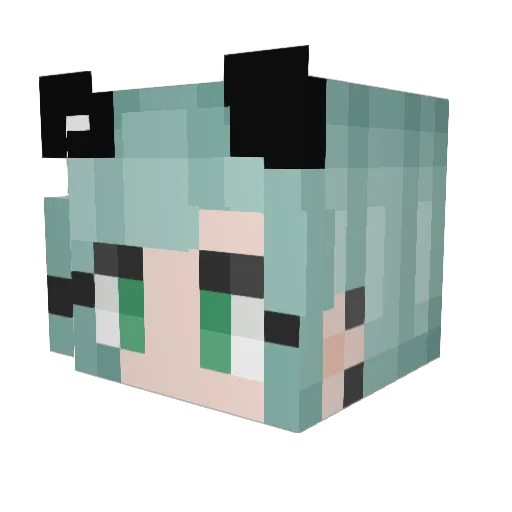 unicornlover122 Minecraft avatar head, 3D render