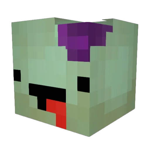 unicornmiloking Minecraft avatar head, 3D render