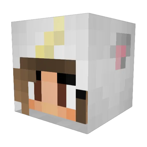 unicornrules Minecraft avatar head, 3D render
