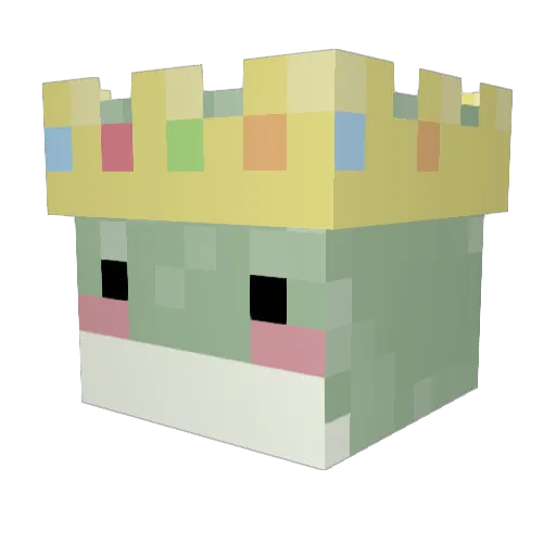 unicorns4 Minecraft avatar head, 3D render