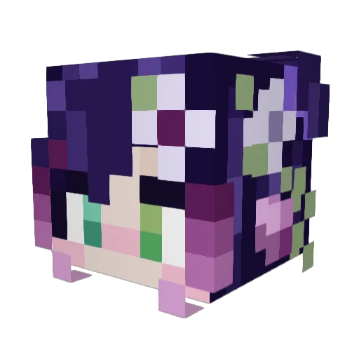 unicornsmores Minecraft avatar head, 3D render