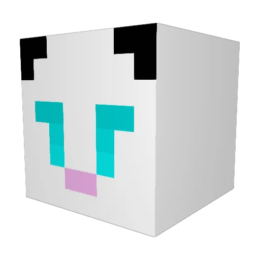 unicornvera Minecraft avatar head, 3D render