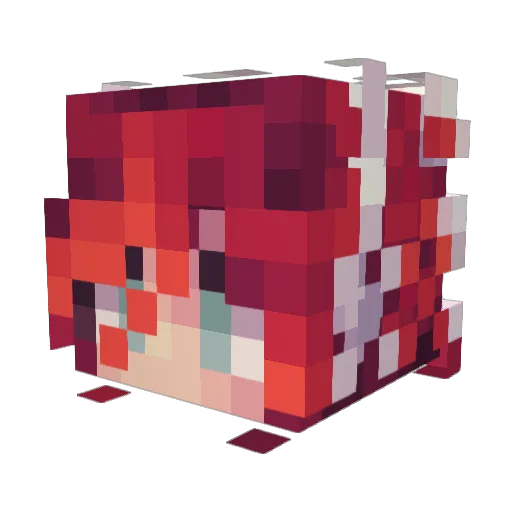 unicorsup Minecraft avatar head, 3D render