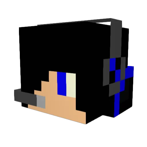 unicus7 Minecraft avatar head, 3D render