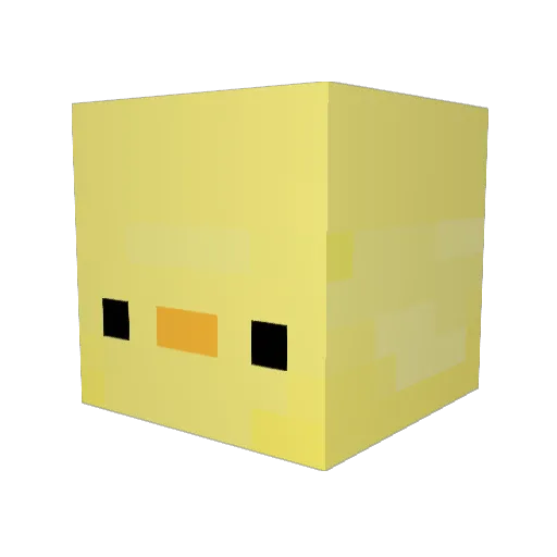 unidoon Minecraft avatar head, 3D render