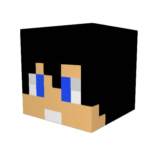unified_unicorn Minecraft avatar head, 3D render