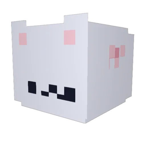 uniflu Minecraft avatar head, 3D render