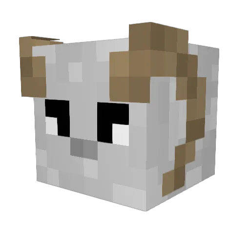 uniformgoat Minecraft avatar head, 3D render