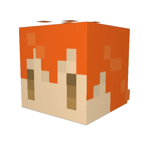 unifyy Minecraft avatar head, 3D render