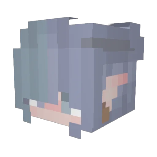 uniiverse7 Minecraft avatar head, 3D render