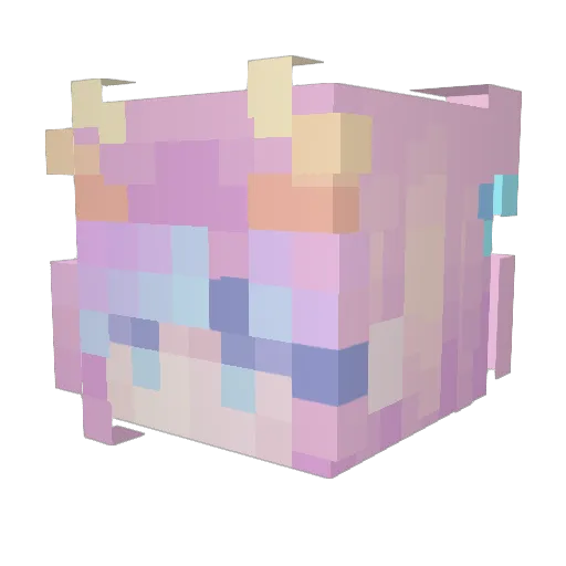 unikitty443 Minecraft avatar head, 3D render