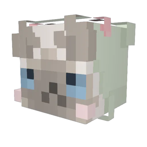 unimuri Minecraft avatar head, 3D render