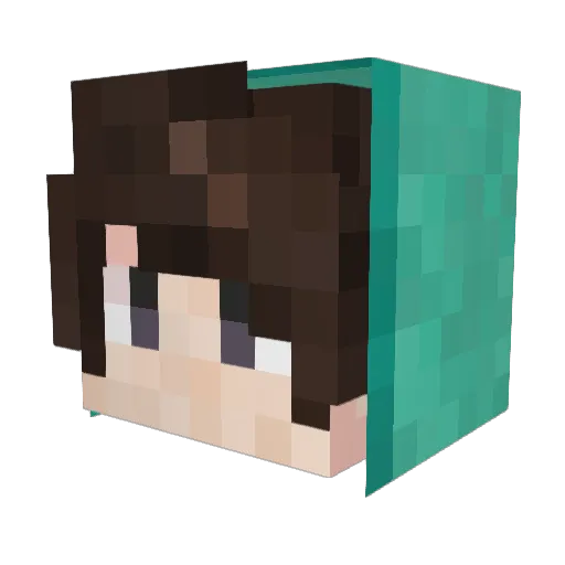 uninogohan Minecraft avatar head, 3D render