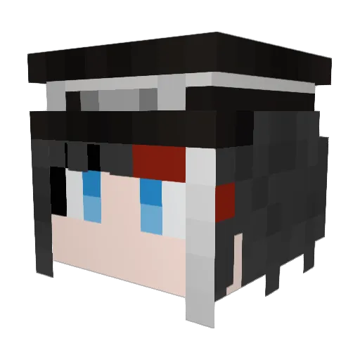 uniphact Minecraft avatar head, 3D render