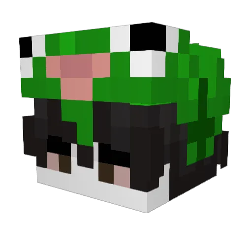 unipressed Minecraft avatar head, 3D render