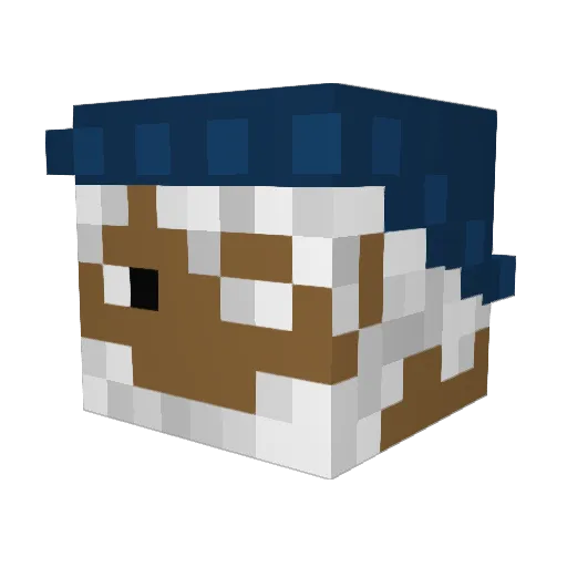 uniqen Minecraft avatar head, 3D render