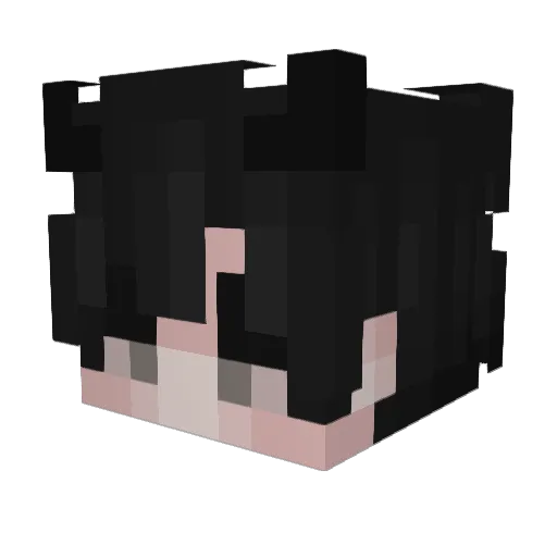 unique_leru Minecraft avatar head, 3D render