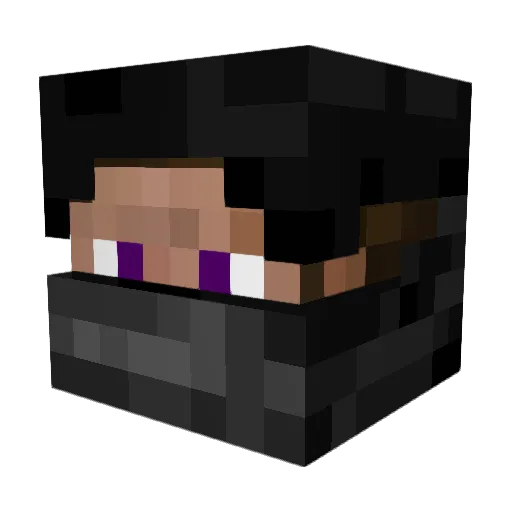 unises Minecraft avatar head, 3D render