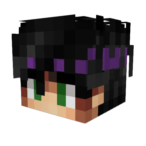 unistall Minecraft avatar head, 3D render