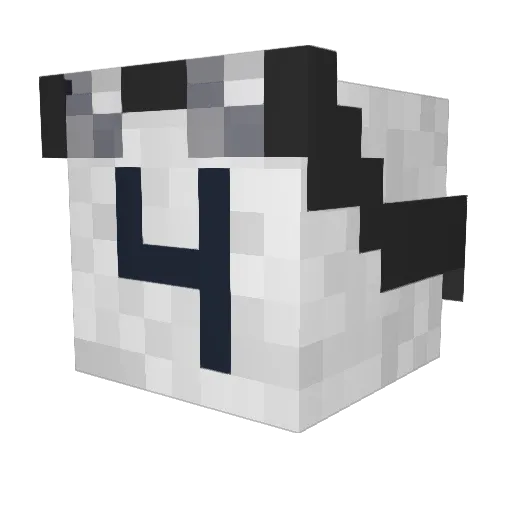 unit0004 Minecraft avatar head, 3D render