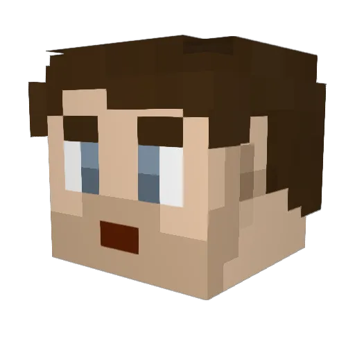 unit3698 Minecraft avatar head, 3D render
