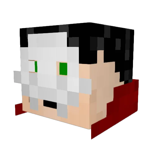 unit Minecraft avatar head, 3D render