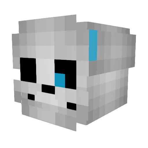 unit_purple_guy Minecraft avatar head, 3D render