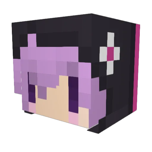 unitabetai Minecraft avatar head, 3D render
