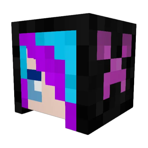 unitac Minecraft avatar head, 3D render