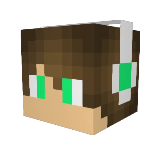 uniti Minecraft avatar head, 3D render