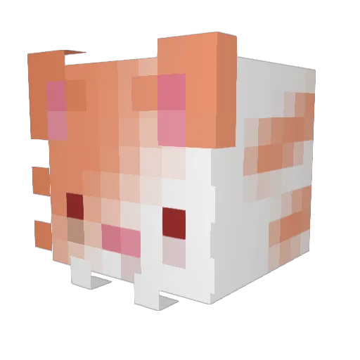 unitk Minecraft avatar head, 3D render
