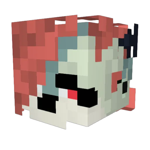unity6715 Minecraft avatar head, 3D render