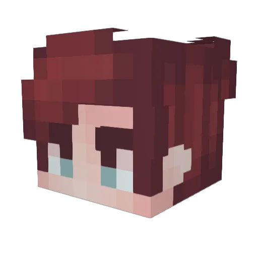universalgay Minecraft avatar head, 3D render