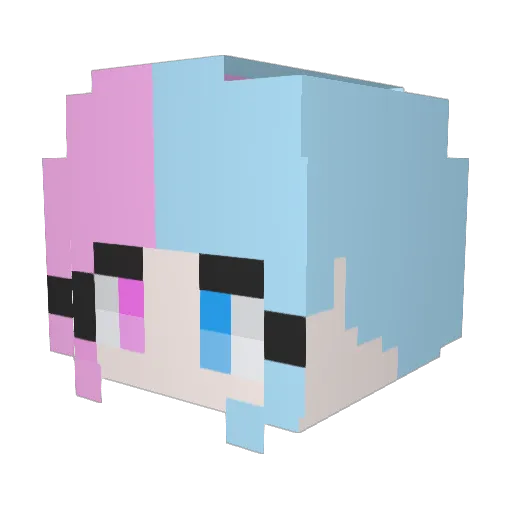 universe_cat Minecraft avatar head, 3D render
