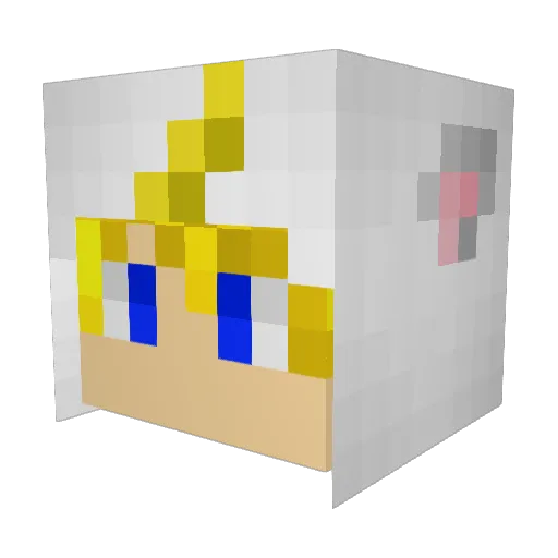 uniwnl Minecraft avatar head, 3D render