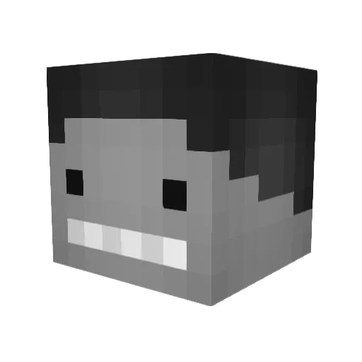 unixbot Minecraft avatar head, 3D render