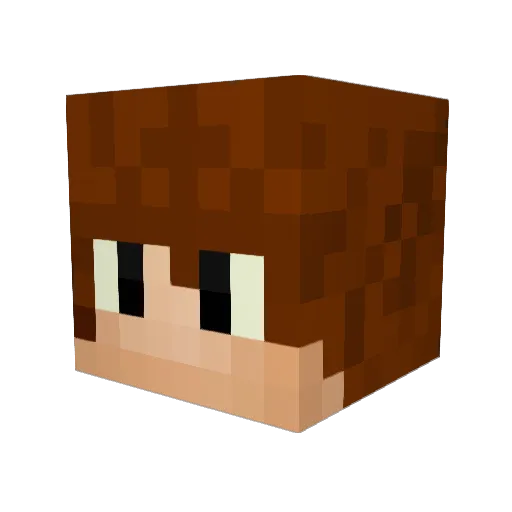 unixminecraft Minecraft avatar head, 3D render