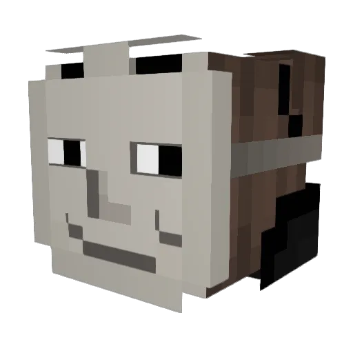 unixque Minecraft avatar head, 3D render