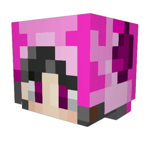 unjjang Minecraft avatar head, 3D render