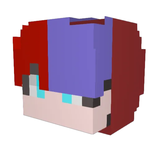 unknown075 Minecraft avatar head, 3D render