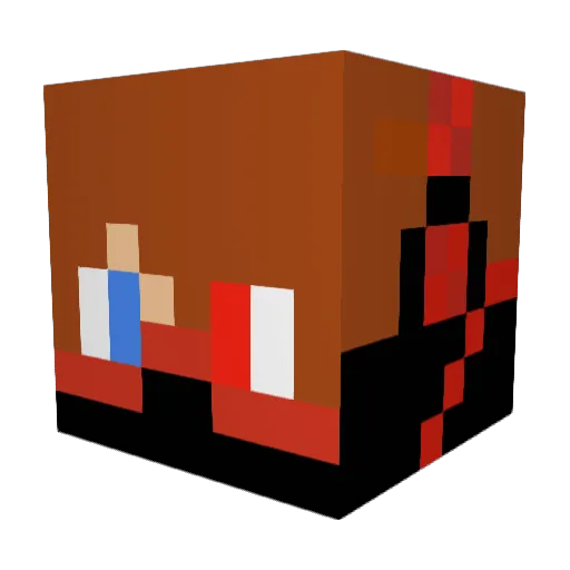 unknown_032 Minecraft avatar head, 3D render