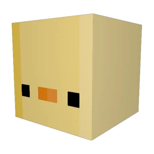 unknown_polar Minecraft avatar head, 3D render