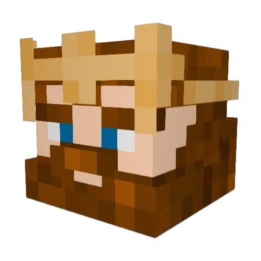 unknowngiraffe Minecraft avatar head, 3D render