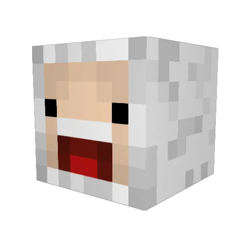 unknowntrack Minecraft avatar head, 3D render