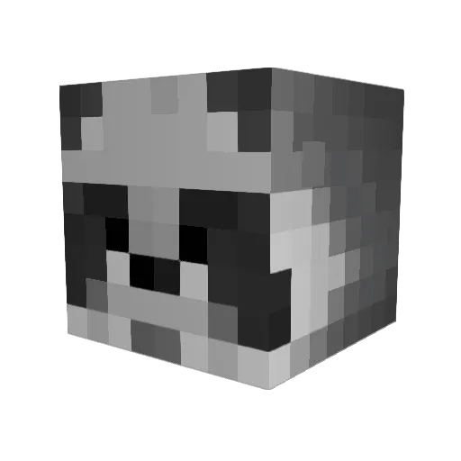 unkowngrtt Minecraft avatar head, 3D render